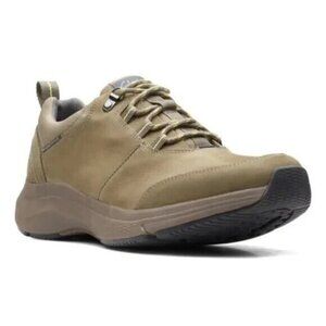 Clarks Men's Olive Wave 2.0 Tie Nubuck Sneaker Men Size 7 M  Olive Green Leather